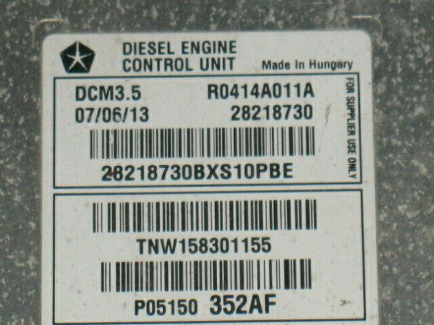 P05150352AF ECU JEEP COMPASS 2.2 CRD R0414A011A DCM3.528218730 P05150352AF - Foto 2