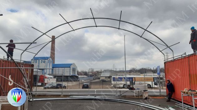 Coperture a arco su container - new jersey 10 x 12 x 6,2 mt - Foto 9