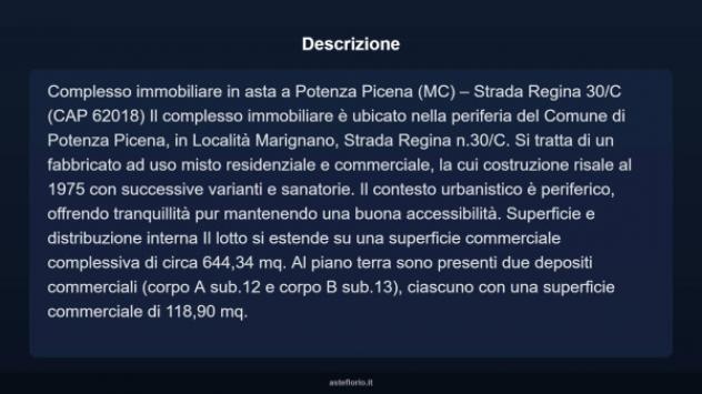 Immobile in asta di 644 m² in vendita a Potenza Picena - Foto 4