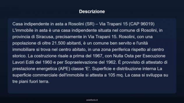 Immobile in asta di 105 m² con più di 5 locali in vendita a Rosolini - Foto 4