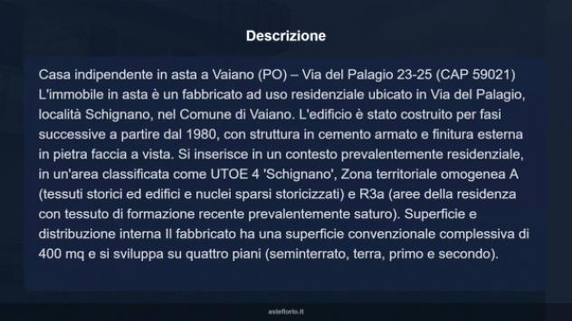 Immobile in asta di 400 m² con più di 5 locali e box auto doppio in vendita a Vaiano - Foto 17