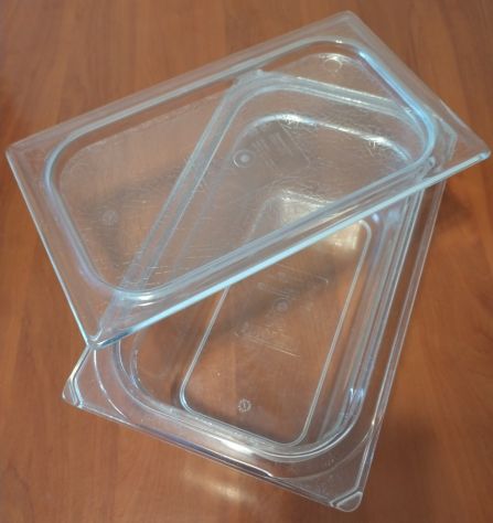 Bacinelle Gastronomia contenitori alimenti BGN 1/4 - 26,5x16,2 h10cm + COPERCHIO - Foto 10