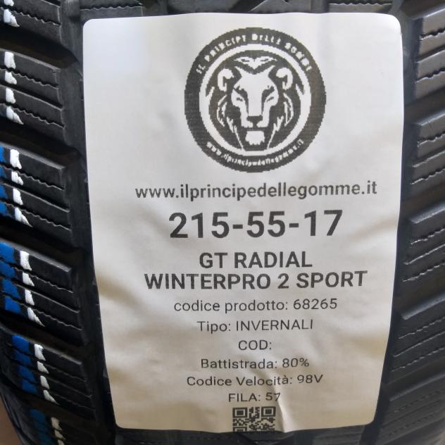 4 GOMME 215 55 17 GT RADIAL A68265 - Foto 2