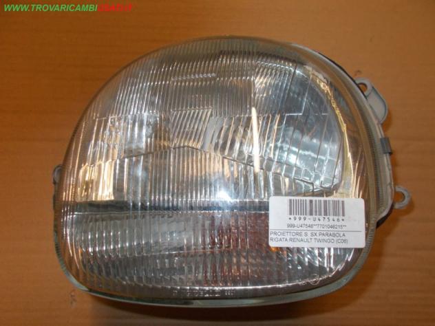 PROIETTORE S. SX PARABOLA RIGATA RENAULT TWINGO (C06)  Parti elettriche  Fanaleria  Proiettori  Proiettore ant. RENAULT - TWINGO - 01-09-1998 - 01-05-