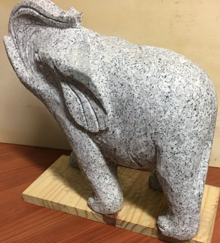 Elefante in pietra granito - Foto 6