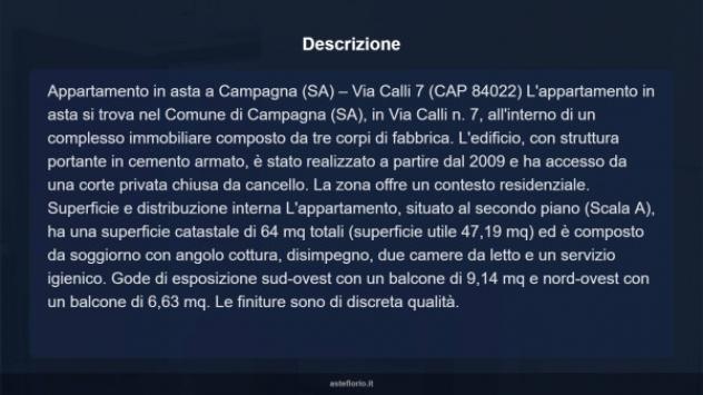 Immobile in asta di 64 m², box auto in vendita a Campagna - Foto 5