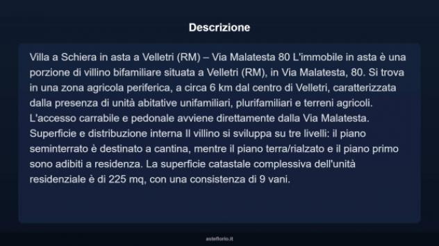 Immobile in asta di 224 m² con più di 5 locali e box auto in vendita a Velletri - Foto 4