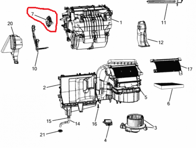 Motorino Clima Freemont - Compass - Wrangler K68018109AA