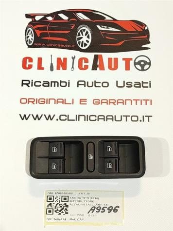 PULSANTIERA ANTERIORE SINISTRA SKODA Yeti 1° Serie 1Z0959858B CAY (09)