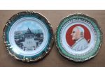 arte sacra - Piatti da parete anni 60 con bordi in oro zecchino