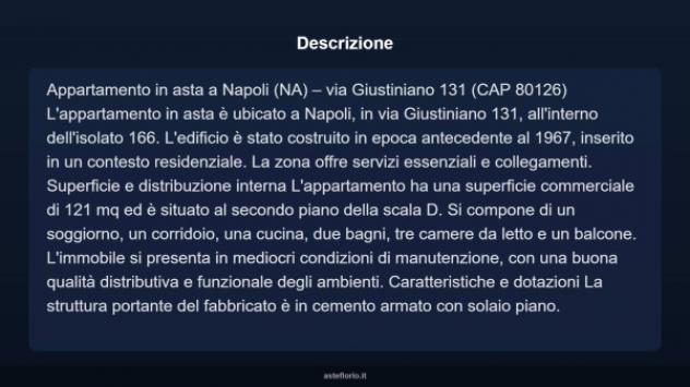 Immobile in asta di 121 m² con più di 5 locali in vendita a Napoli - Foto 4