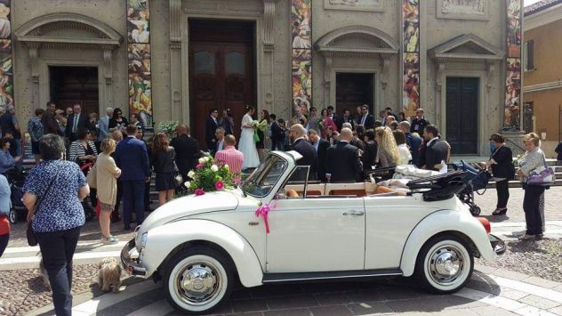 Noleggio per matrimoni maggiolone d'epoca bianco