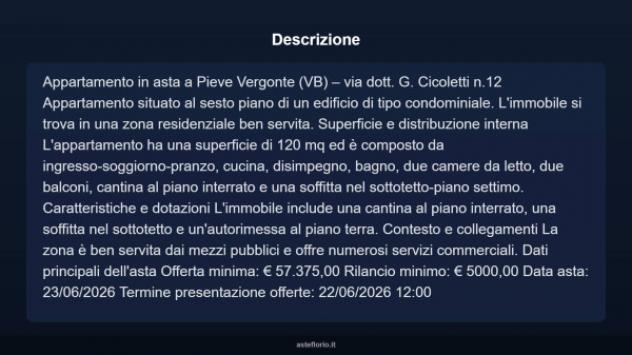 Immobile in asta di 120 m² in vendita a Pieve Vergonte - Foto 10