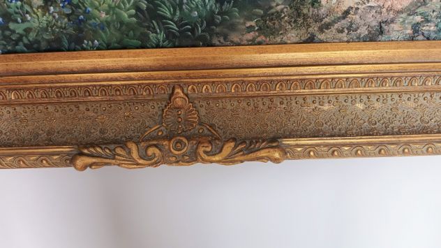 Grande cornice dorata stile barocco 145x115 cm per specchio o quadro - Foto 3
