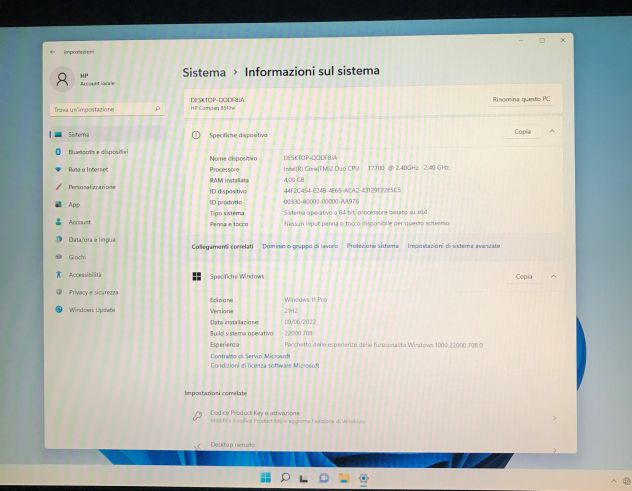 Portatile HP 8510w Win 11 Pro - Foto 2