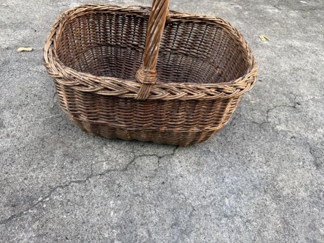Cesto in Vimini Vintage Robusto e Artigianale Perfetto per Arredo o Uso Quotidia - Foto 9