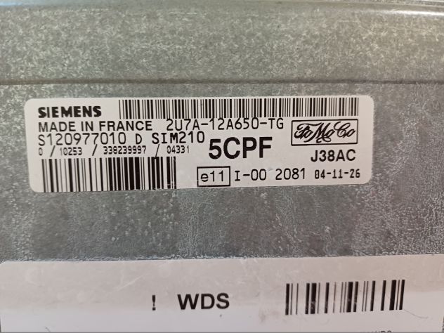 ECU FIESTA 14 TDCI SIEMENS S120977010 2U7A-12A650-TG 5CPF SIM210 ECU MOTORE FO - Foto 2