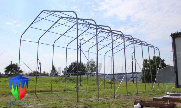Agritunnel Professionali 6,0 x 12,0 x 5,0 mt. centrale telo pvc 720 gr. mq. - Foto 5