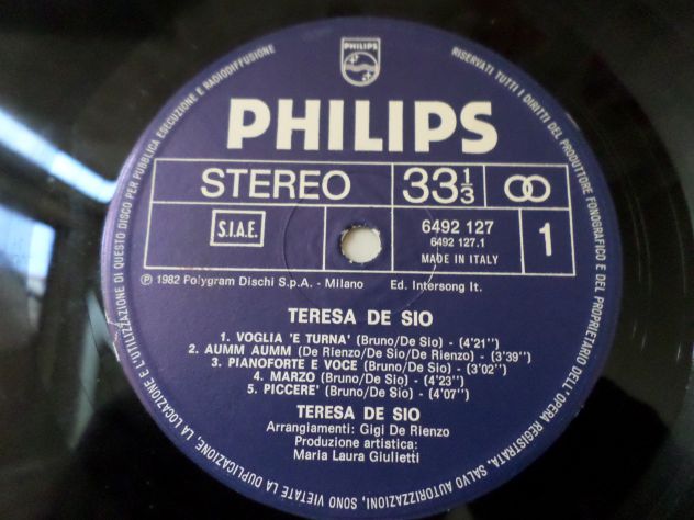 TERESA DE SIO - Teresa De Sio - LP / 33 giri 1982 Philips Italy - Foto 3