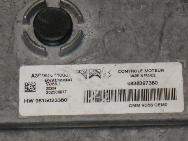 9838397380 ECU CENTRALINA MOTORE CITROEN PEUGEOT VD56.1 9815023380 - Foto 2