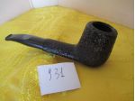 Pipa in radica rusticata, bocchino floc in metacrilato nero