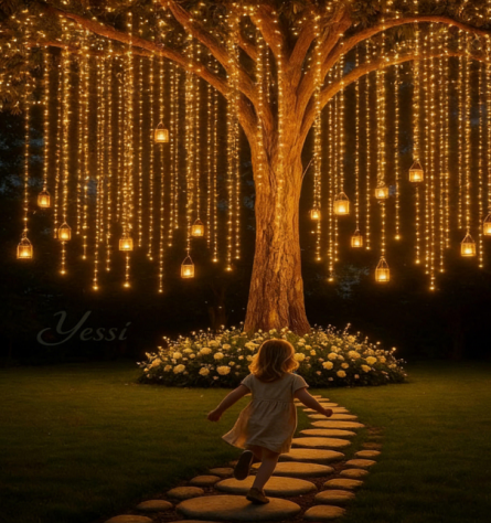Illuminazione Decorazione Paesaggistica di Alberi Parchi Atmosfera Festiva - Foto 3