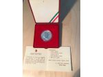 MONETA  500 LIRE ARGENTO CANCRO 1989