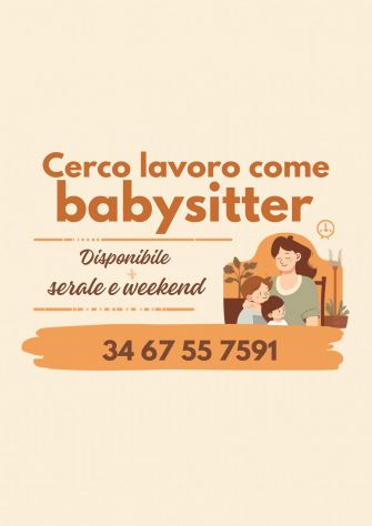 BABY SITTER DISPONIBILE NEI WEEKEND