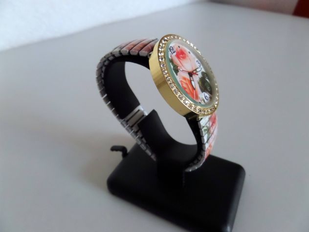 Orologio da polso femminile (rose) cinturino a molla - Foto 2