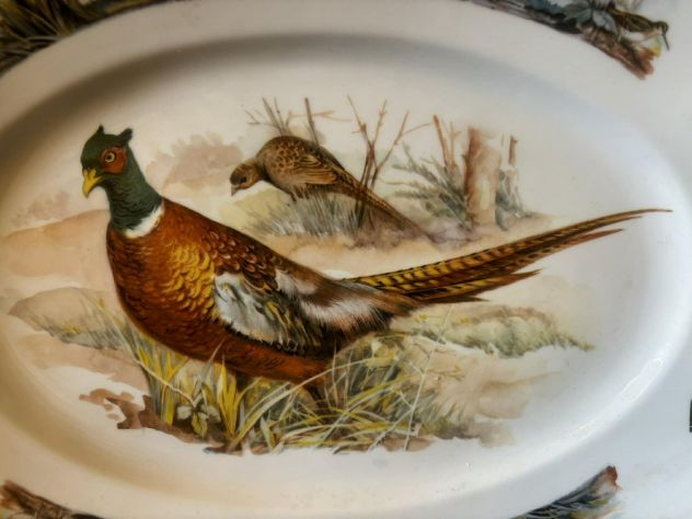 Set di tre piatti da collezione ” selvaggina Ginori metà XX secolo - Foto 6