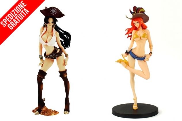 ONE PIECE FLAG DIAMOND SHIP BOA HANCOCK / NAMI ACTION FIGURE MODELLINO PIRATESSA