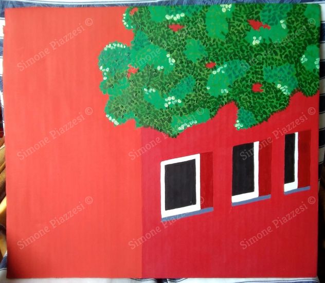Quadro di Simone Piazzesi - FINESTRE CON ALBERO (2024)