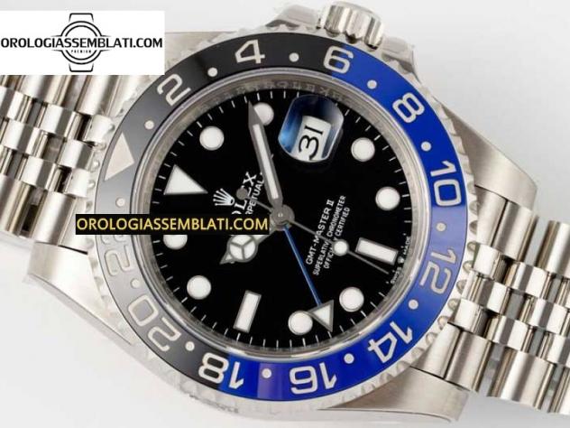 Rolex Replica GMT-MASTER II 126710 BLU/NERO CERAMICA 904L 1:1 MIGLIOR EDIZIONE SUL BRACCIALE JUBILEE SH3285 - Foto 2