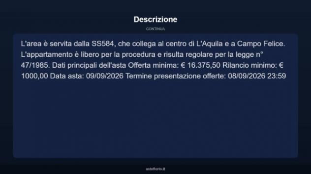 Immobile in asta di 41 m² in vendita a Lucoli - Foto 15
