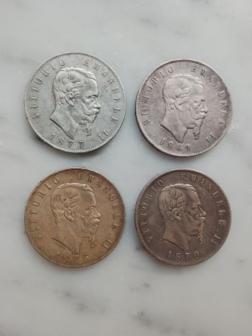 Argento Monete Regno d'Italia 5 lire Scudo 1800