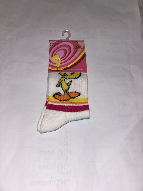 CALZE NUOVE CON CARTELLINO DA BAMBINA”LOONEY TUNES”TITTI,N’27-30,IN COTONE - Foto 7