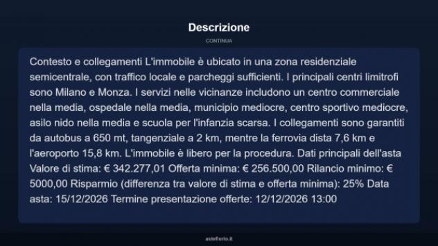 Immobile in asta di 117 m², box auto doppio in vendita a Concorezzo - Foto 14