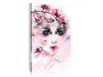 Quadro Donna Con I Fiori Rosa - ARREDALACASA
