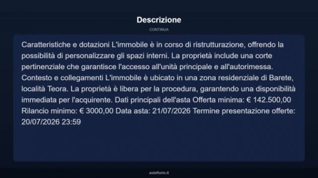 Immobile in asta di 434 m² con più di 5 locali in vendita a Barete - Foto 5
