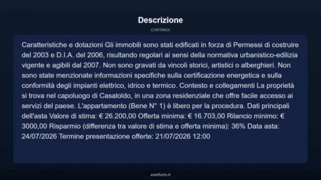 Immobile in asta di 40 m², box auto in vendita a Casaloldo - Foto 13