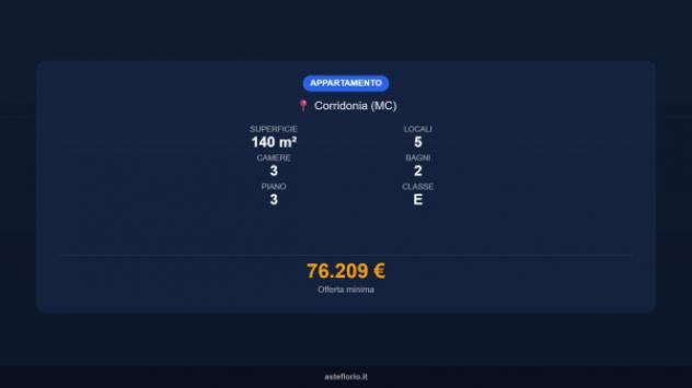 Immobile in asta di 140 m², box auto in vendita a Corridonia - Foto 17
