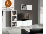 Mobili Moderni In Legno Libreria Porta Tv Bianco Frassinato Cod 355M