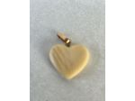 Pendente di bigiotteria a forma di cuore color beige in resina colorata