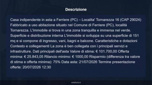 Immobile in asta di 151 m² in vendita a Ferriere - Foto 18
