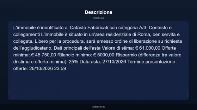 Immobile in asta di 22 m² in vendita a Roma - Foto 18