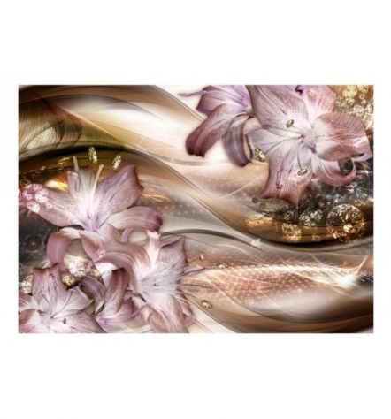 Fotomurale Adesivo Elegante Con Fiori Rosa ARREDALACASA - Foto 2