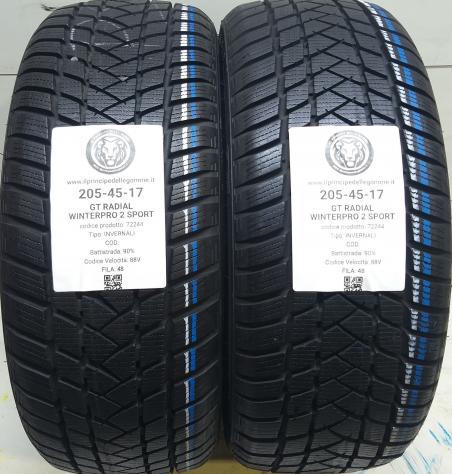 2 GOMME 205 45 17 GT RADIAL A72244