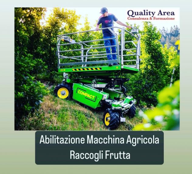 Patentino-Abilitazione Macchina Agricola Raccogli Frutta
