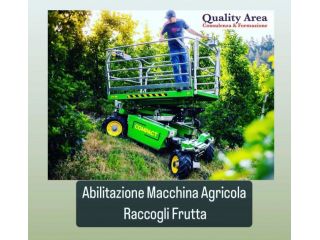 Patentino-Abilitazione Macchina Agricola Raccogli Frutta