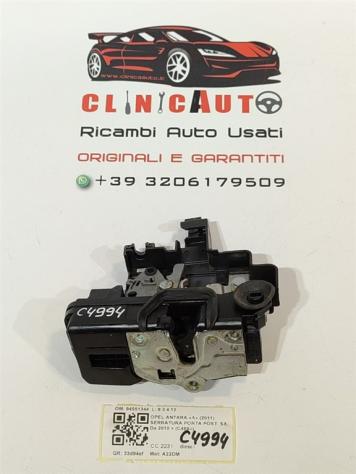 SERRATURA POSTERIORE SINISTRA OPEL Antara Serie 94551344 A22DM (0615) - Foto 2
